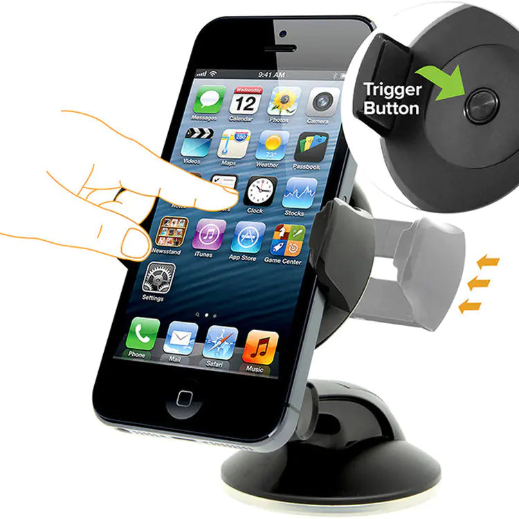 Mobilholder med sugekopp