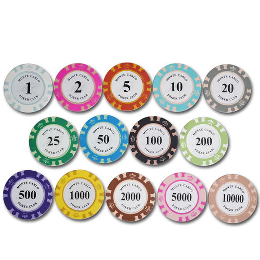 Texas Poker Casino Chips - 100 stk