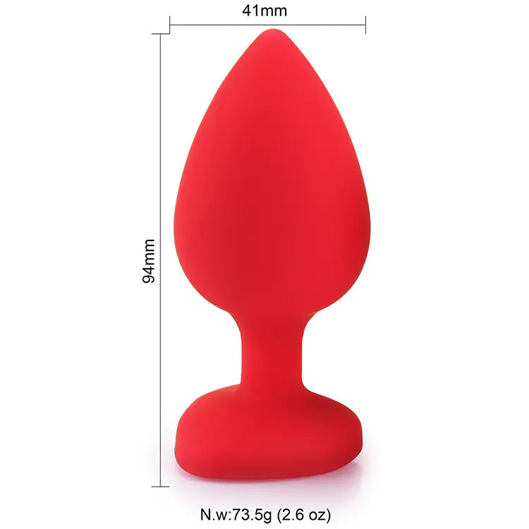 Buttplug i Silikon med hjerte