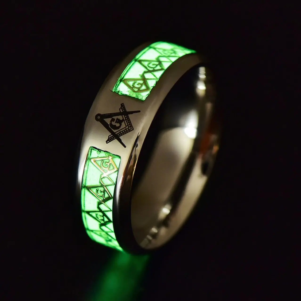 Selvlysende frimurer ring