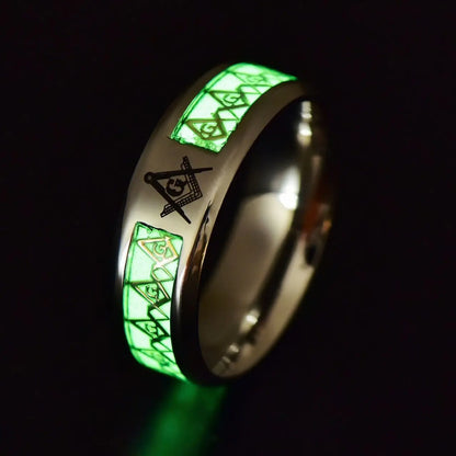 Selvlysende frimurer ring