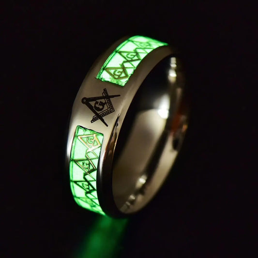 Selvlysende frimurer ring