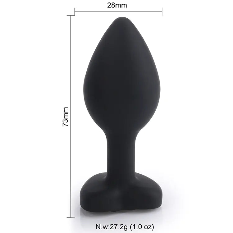 Buttplug i Silikon med hjerte
