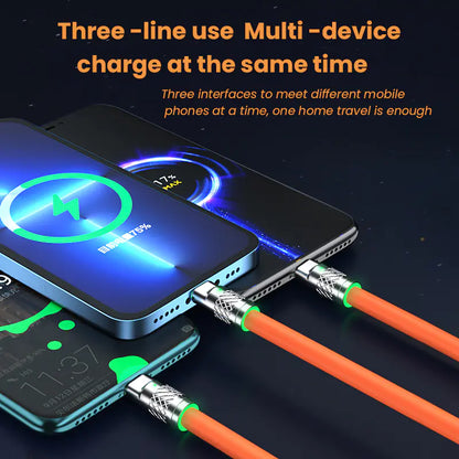 3-i-1 USB hurtiglader kabel