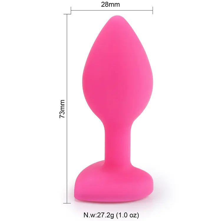 Buttplug i Silikon med hjerte