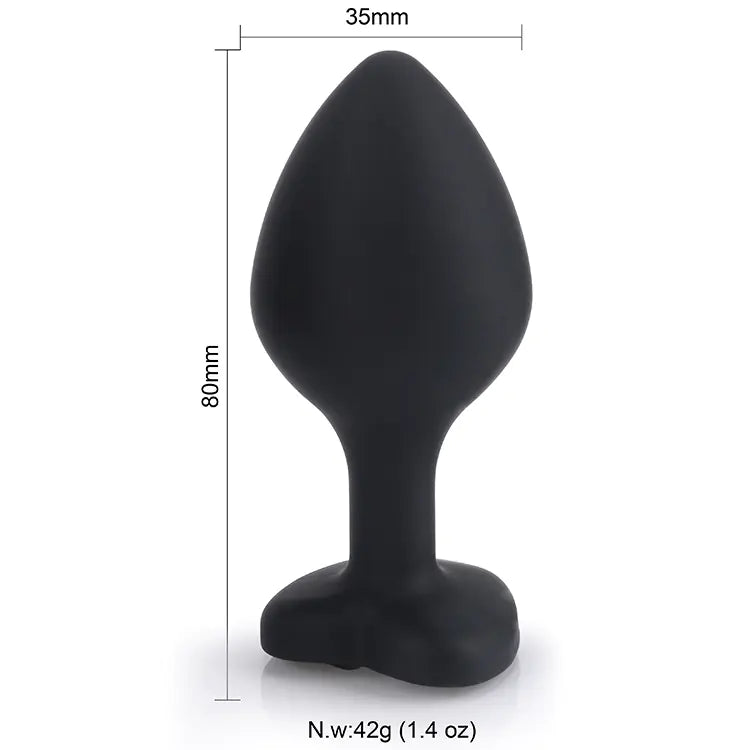 Buttplug i Silikon med hjerte