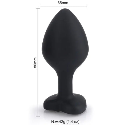 Buttplug i Silikon med hjerte