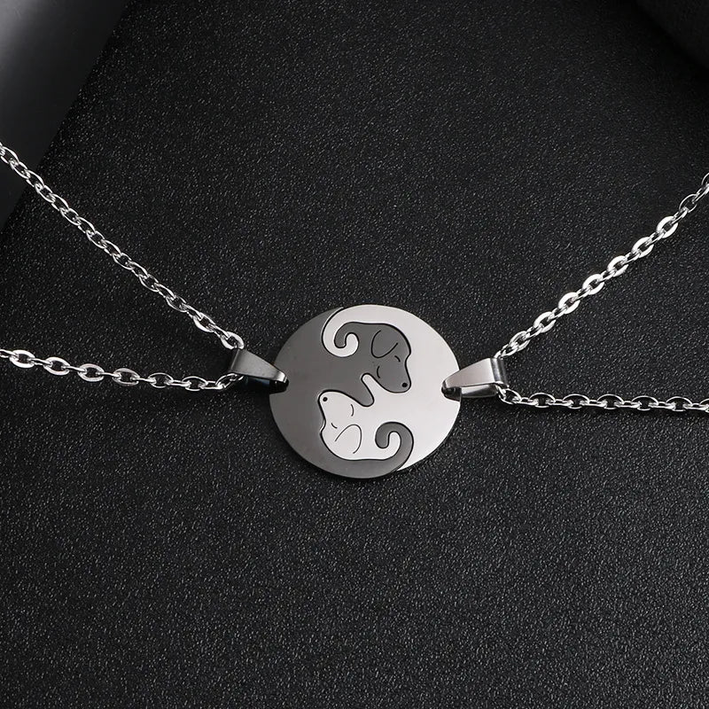 YinYang hundepar halskjede