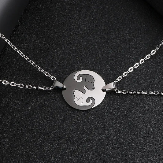 YinYang hundepar halskjede