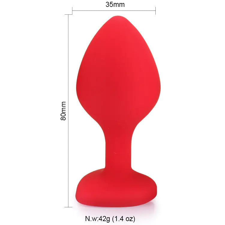 Buttplug i Silikon med hjerte