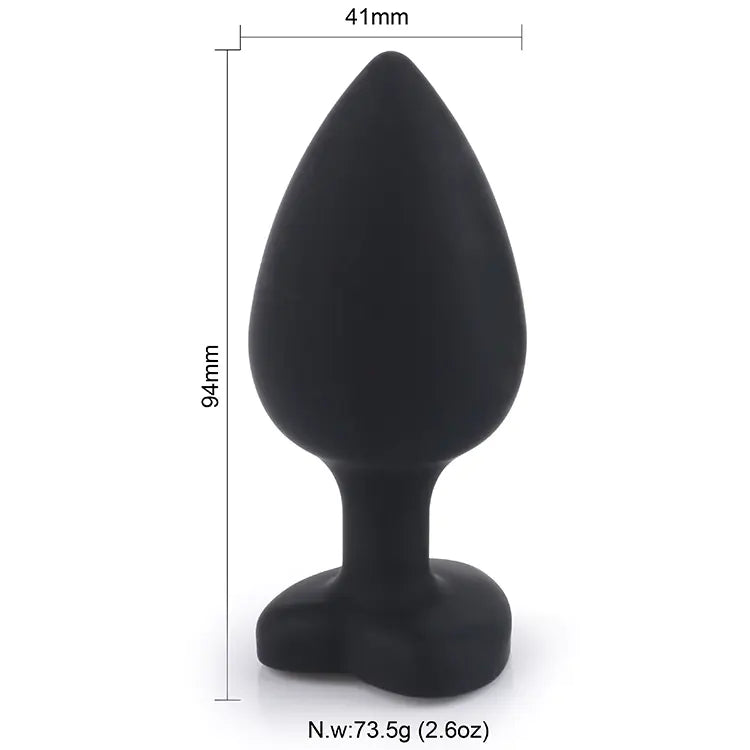 Buttplug i Silikon med hjerte