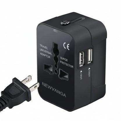 Universal reiseadapter med dual USB – lad flere enheter samtidig