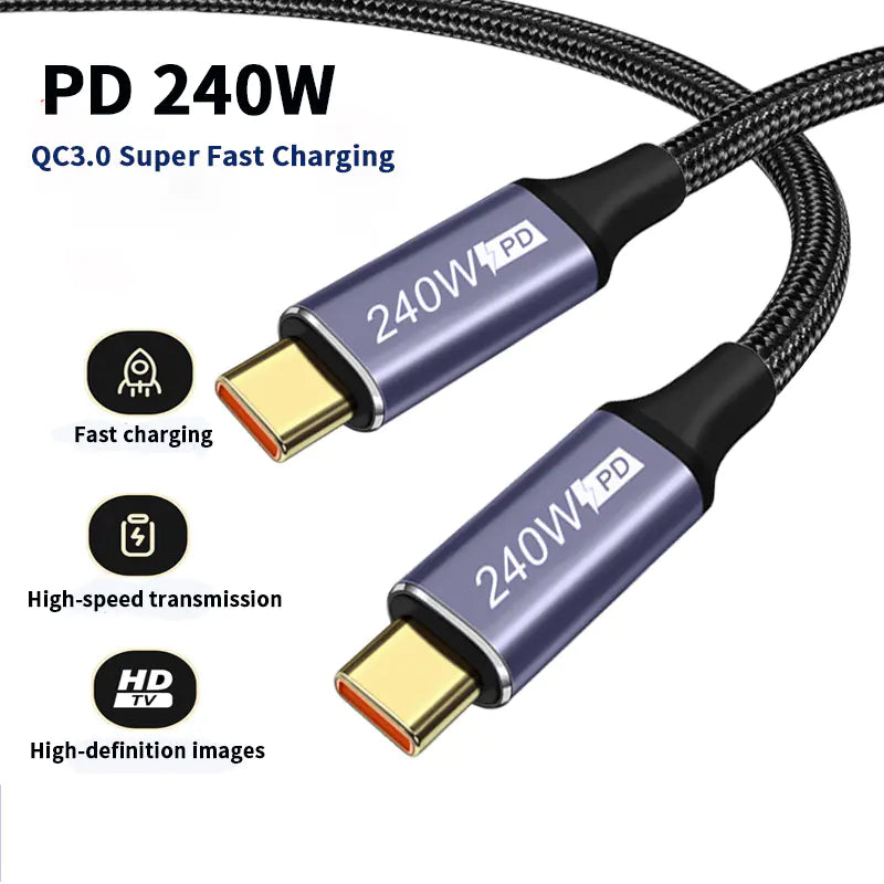 USB-C til USB-C Hurtigladekabel