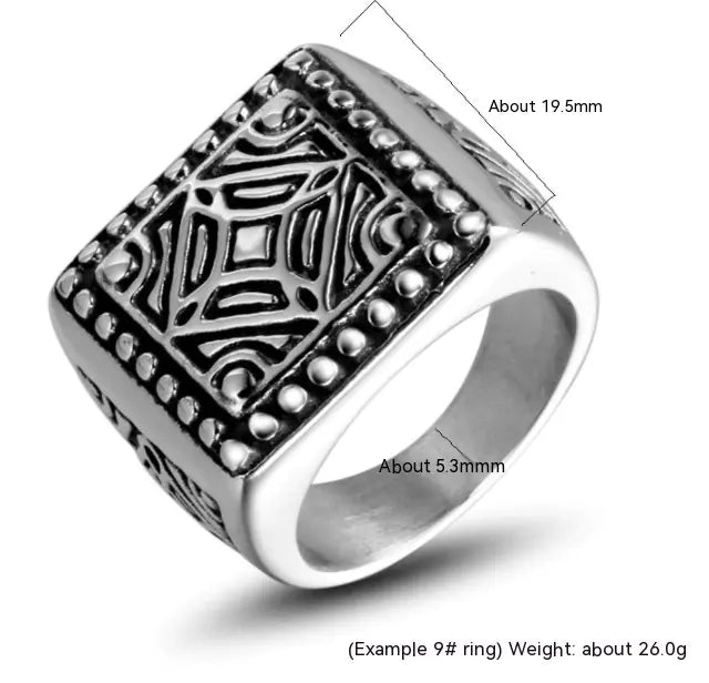 Trendy ring for menn