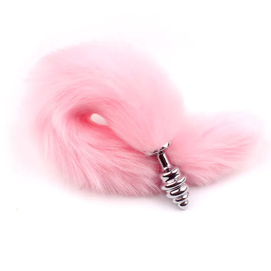 Spiralformet Buttplug med Hale