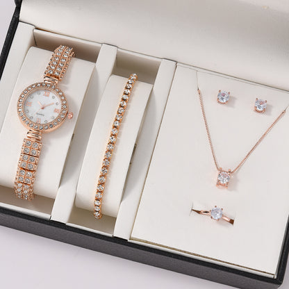 Geneva Damer's klokke sett med smykkeaccessories (5 deler)