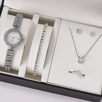 Geneva Damer's klokke sett med smykkeaccessories (5 deler)