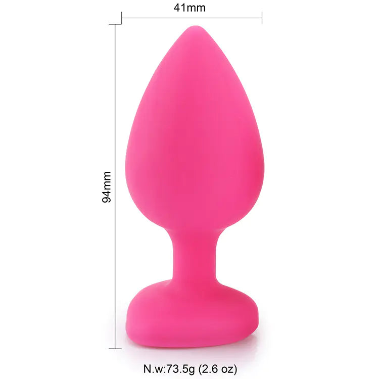 Buttplug i Silikon med hjerte