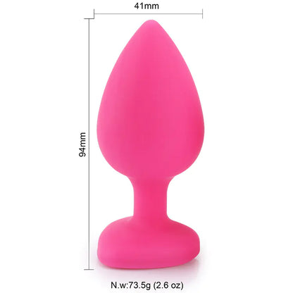 Buttplug i Silikon med hjerte