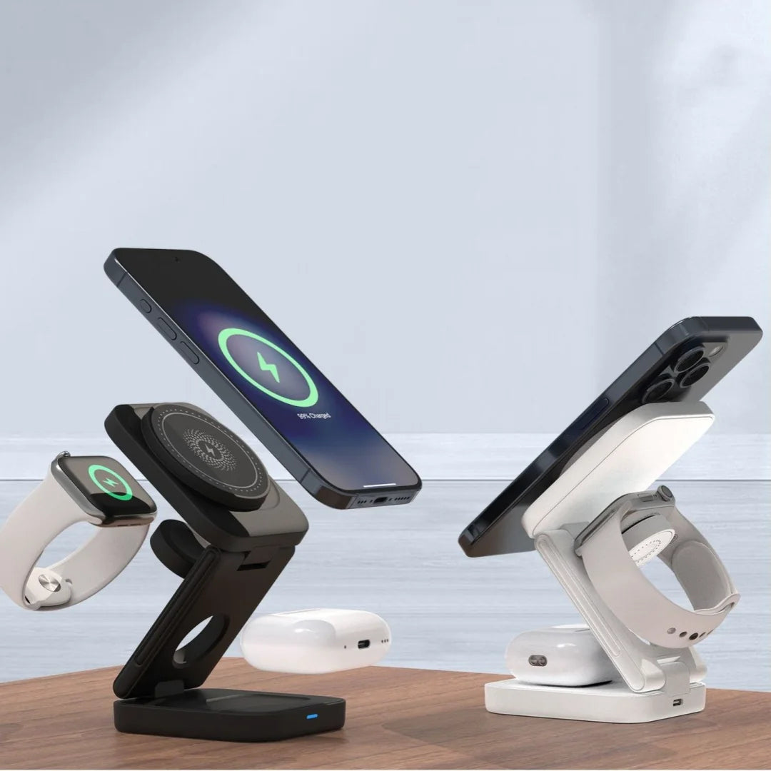 3-i-1 foldbar trådløs lader