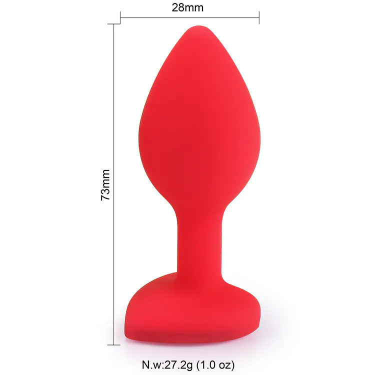 Buttplug i Silikon med hjerte