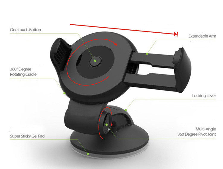 Mobilholder med sugekopp