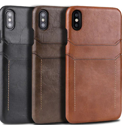 Skinnedeksel med kortlomme - til Iphone