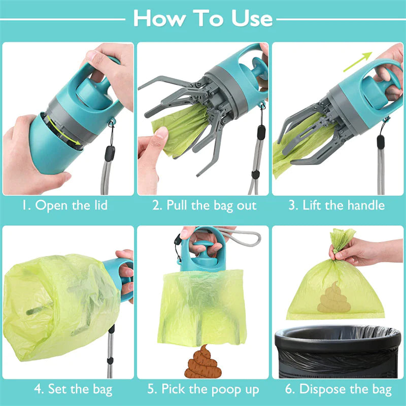 Pooper Scooper med Innebygd Posedispenser