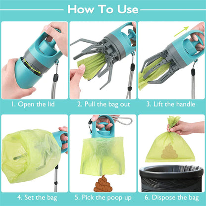 Pooper Scooper med Innebygd Posedispenser