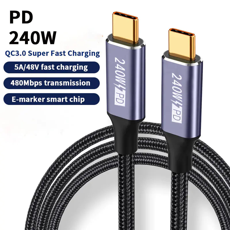 USB-C til USB-C Hurtigladekabel