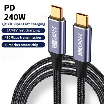 USB-C til USB-C Hurtigladekabel