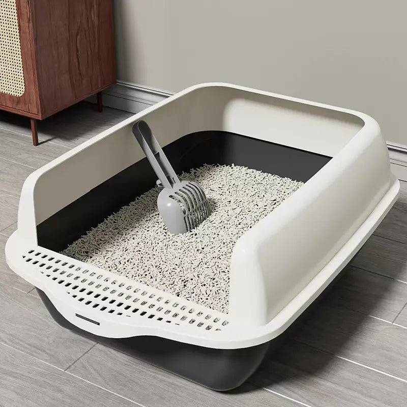 Stort kattetoalett med Spade