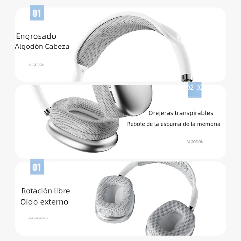 P9 Pro Max Trådløse Bluetooth Støydempende Hodetelefoner