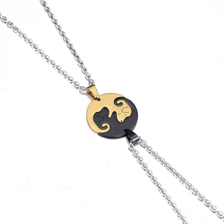 YinYang hundepar halskjede