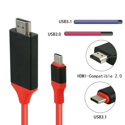 Type C til HDMI 4K adapterkabel