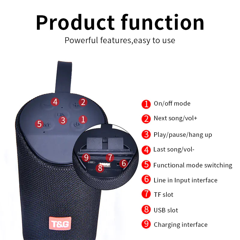 TG113 bluetooth høyttaler
