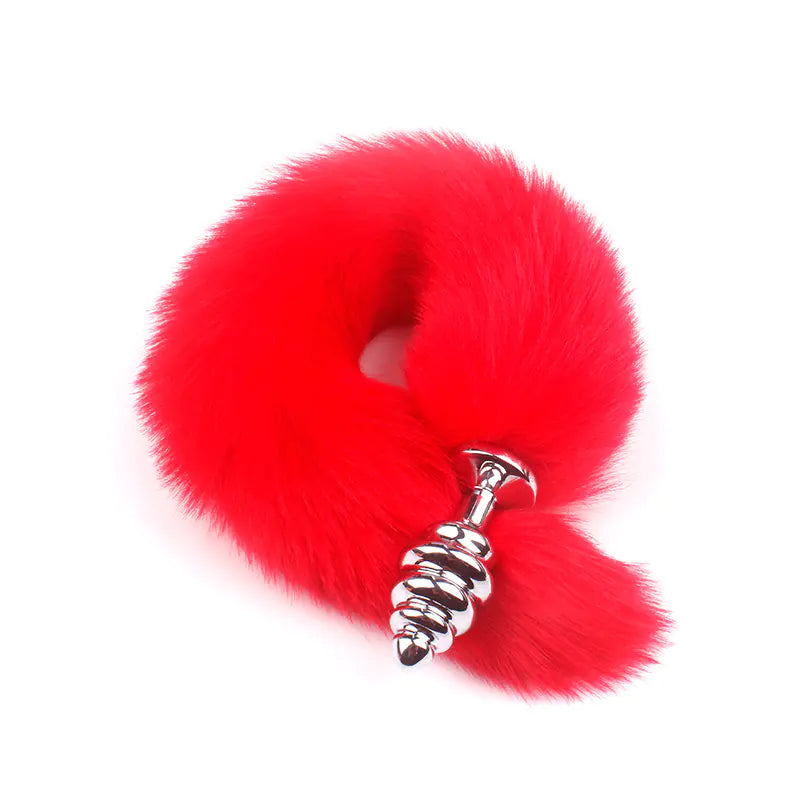 Spiralformet Buttplug med Hale