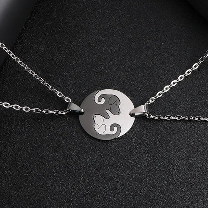 YinYang hundepar halskjede