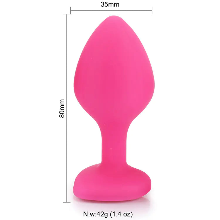 Buttplug i Silikon med hjerte